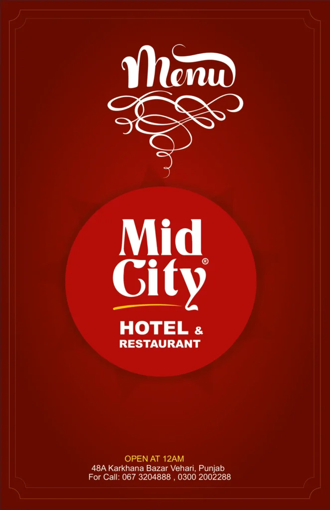 MidCityHotel Vehari menu