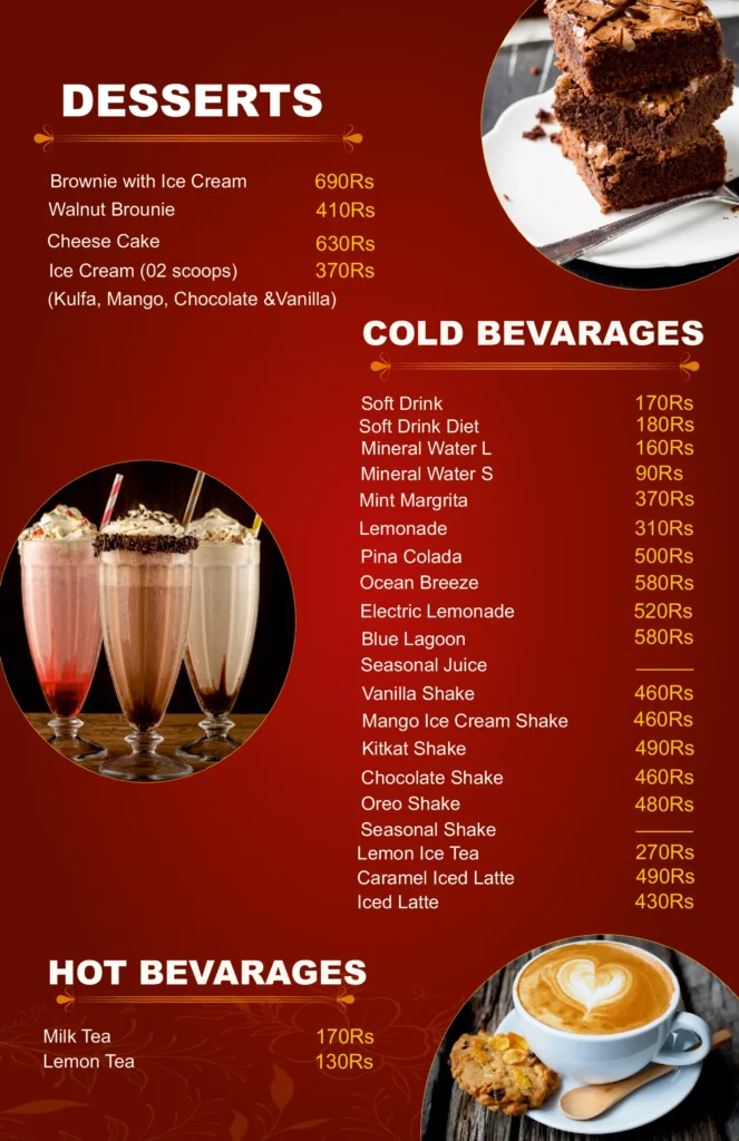 MidCityHotel Vehari menu
