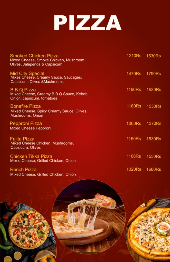 MidCityHotel Vehari menu