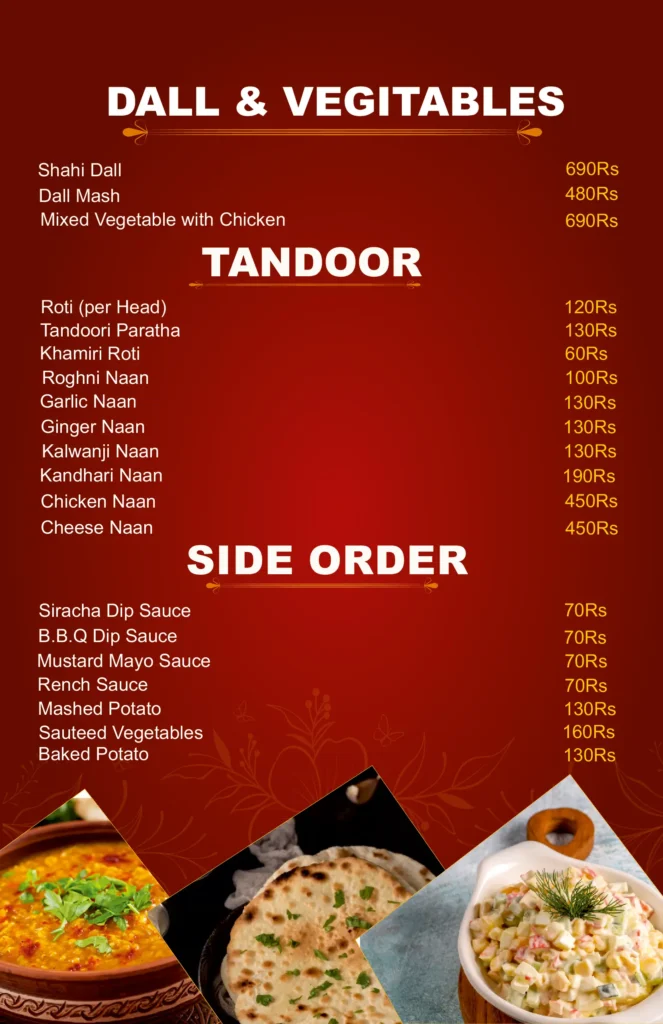 MidCityHotel Vehari menu